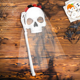 Media Máscara, Cráneo con Velo, Disfraz de Halloween