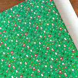 Papel para Envolver Regalos Navideño, Personajes, Color Verde