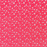 Papel Navideño para Envolver Regalos, Copos de Nieve, Color Rojo