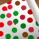 Papel Navideño para Envolver Regalos, Diseño Esferas