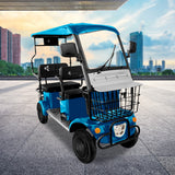 Kiwo, Vehículo Eléctrico con Techo, Modelo BTY001, Color Azul Metálico