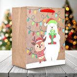 Bolsa de Regalo Navideña, Detalles Brillantes, Oso Polar