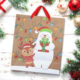Bolsa de Regalo Navideña, Detalles Brillantes, Oso Polar