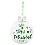 Esfera, Vaso de Plástico "Alegría, Felicidad"