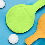 Set de Raquetas de Ping Pong con Pelotas, Color Amarillo y Verde, 4 pzas
