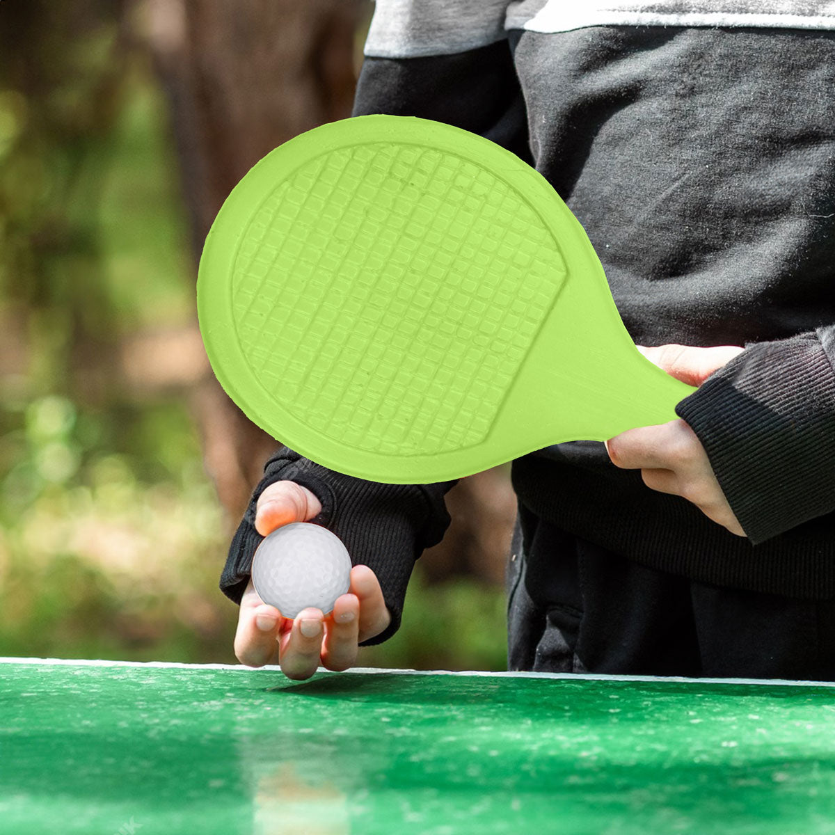 Set de Raquetas de Ping Pong con Pelotas, Color Rosa y Verde, 4 pzas