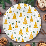 Plato de Plástico Navideño, Diseño Pino