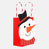 Bolsa de Regalo Navideña, Snowman, Color Rojo