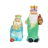 Figura Navideña de Cerámica, Reyes Magos, 4 pzas
