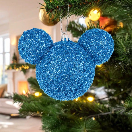 Esfera NavideÃ±a de Tinsel, Mickey, Color Azul
