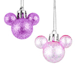 Esferas NavideÃ±as en Forma de Mickey, 8 pzas, Color Morado