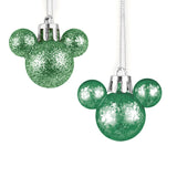 Esferas NavideÃ±as en Forma de Mickey, 8 pzas, Color Verde