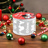 Listón Navideño, Mickey, Color Plata
