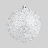 Esfera Navideña de Tinsel, Color Blanco, 2 pzas