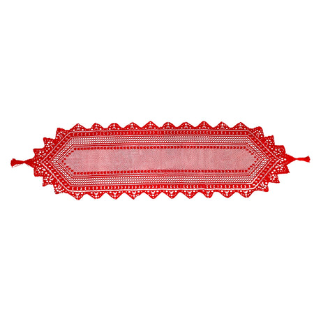 Camino de Mesa Navideño, Diseño Carpeta, Color Rojo