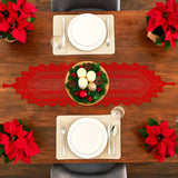 Camino de Mesa Navideño, Diseño Carpeta, Color Rojo