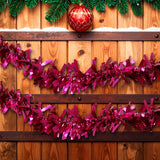 Guirnalda Navideña, Color Fucsia, Tinsel, 2.5 m