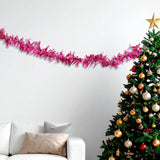 Guirnalda Navideña, Color Fucsia, Tinsel, 2.5 m