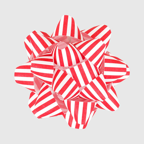 Moños para Regalo, Kraft, Color Rojo y Blanco