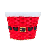 Canasta de Bambú, Santa, Color Rojo