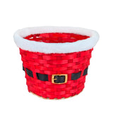 Canasta de Bambú, Santa, Color Rojo