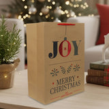 Bolsa de Regalo Navideña, Joy, Acabado Brillante
