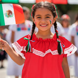 Blusa Regional, Color Rojo, Fiestas Patrias, Talla Grande
