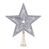 Estrella de Árbol, Textura Glitter, Color Plata