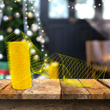Listón Mesh Navideño, Color Amarillo