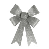 Moño Decorativo, Glitter, Color Gris