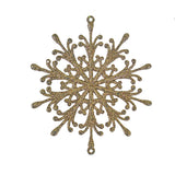 Ornamento, Copo de Nieve, Color Oro, 2 pzas