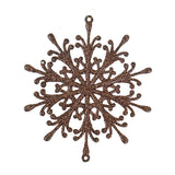 Ornamento, Copo de Nieve, Color Café, 2 pzas