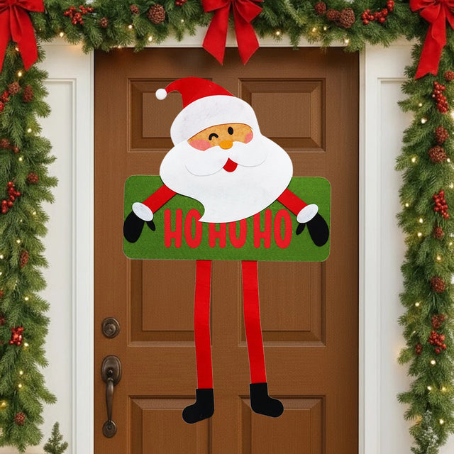 Decoración de Puerta, Fieltro, Santa Claus