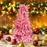 Mini Árbol, Tinsel, Color Rosa