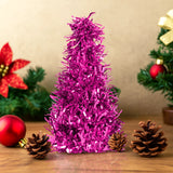 Mini Árbol, Tinsel, Color Rosa