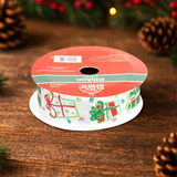 Listón Navideño, Regalos, Color Blanco