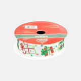 Listón Navideño, Regalos, Color Blanco