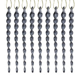 Ornamentos Navideños, Espiral, 8 pzas, Color Plata