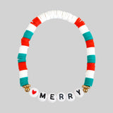 Pulseras Navideñas, Santa Claus, 2 pzas