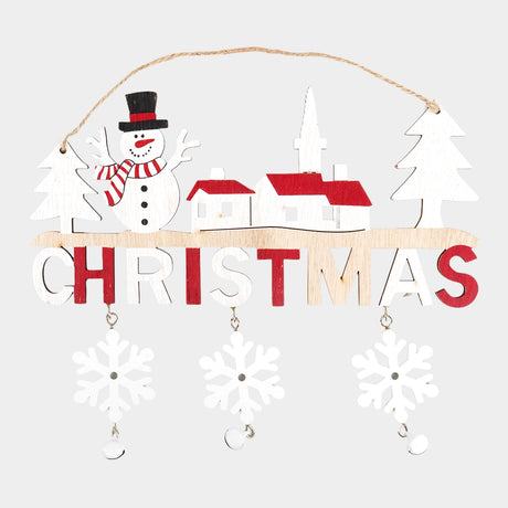 Letrero Navideño en MDF, Christmas, Snowman