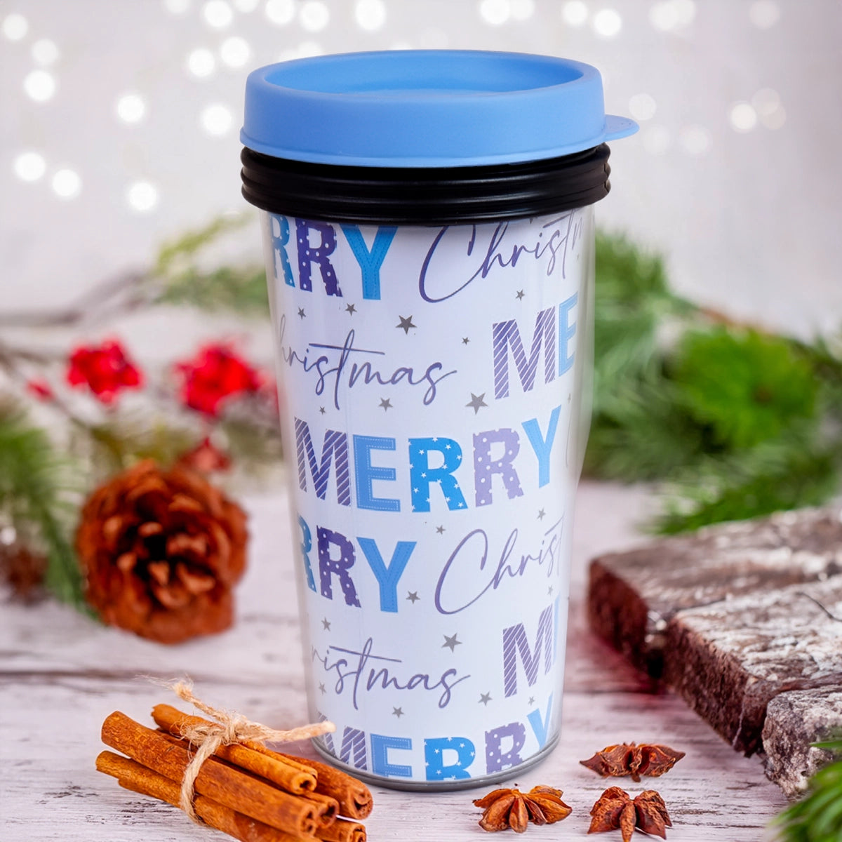 Termo, Diseño Navideño, Merry Christmas, 473 ml