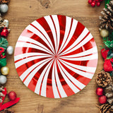 Plato de Plástico Navideño, Diseño Caramelo