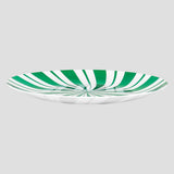Plato de Plástico Navideño, Diseño Caramelo, Color Verde