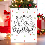 Bolsa de Regalo Navideña, Merry Christmas, Muñecos de Nieve