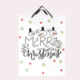 Bolsa de Regalo Navideña, Merry Christmas, Muñecos de Nieve