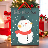 Bolsa de Regalo Navideña, Feliz Navidad, Muñeco de Nieve