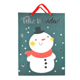 Bolsa de Regalo Navideña, Feliz Navidad, Muñeco de Nieve