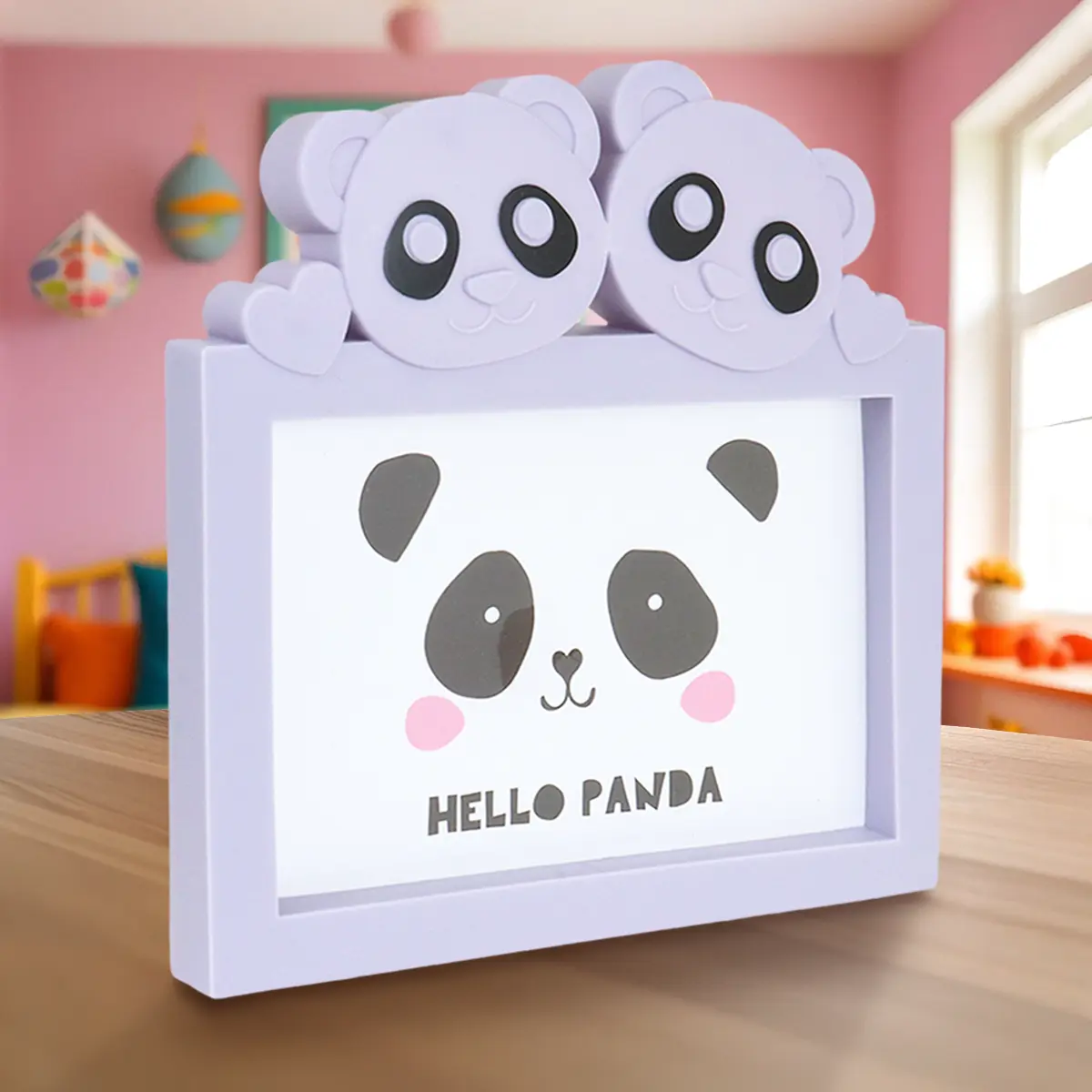 Portarretrato Panda, Color Morado