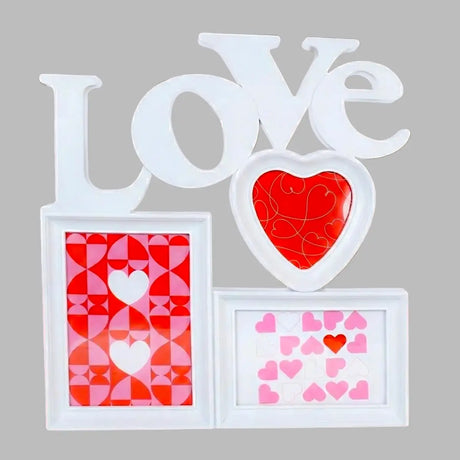 Portarretrato, DiseÃ±o Love, Color Blanco