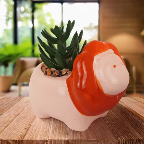 Maceta con Planta Artificial, Diseño León